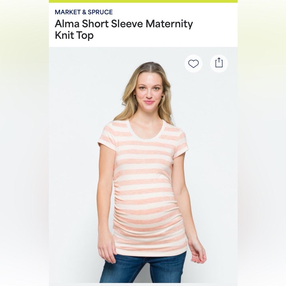 Market & Spruce Women's Striped Maternity Top